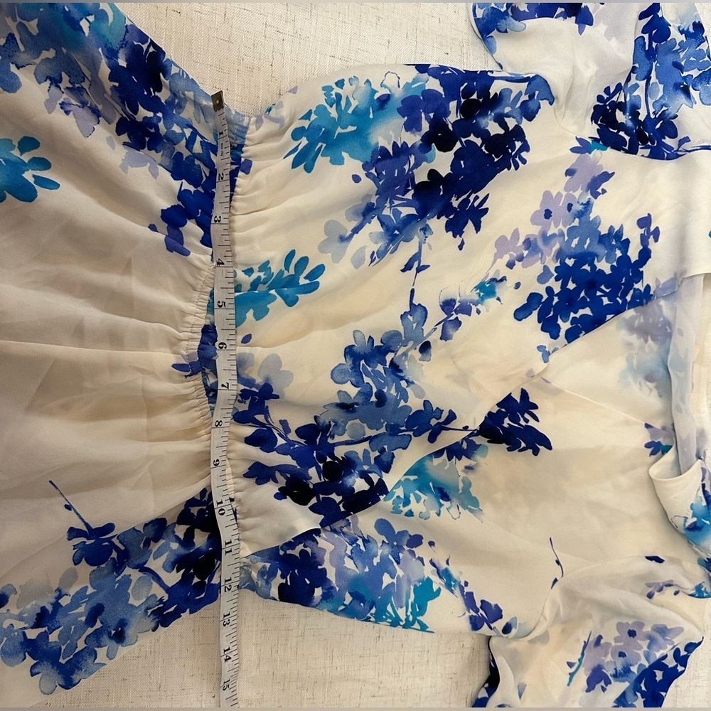 Olive & Oak Blue Floral Wrap Dress - Picture 5 of 12